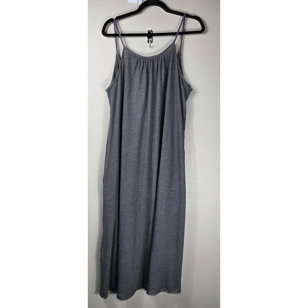 Free People Beach Gray Maxi Dress Women's M Sleeveless Swing Casual Lounge